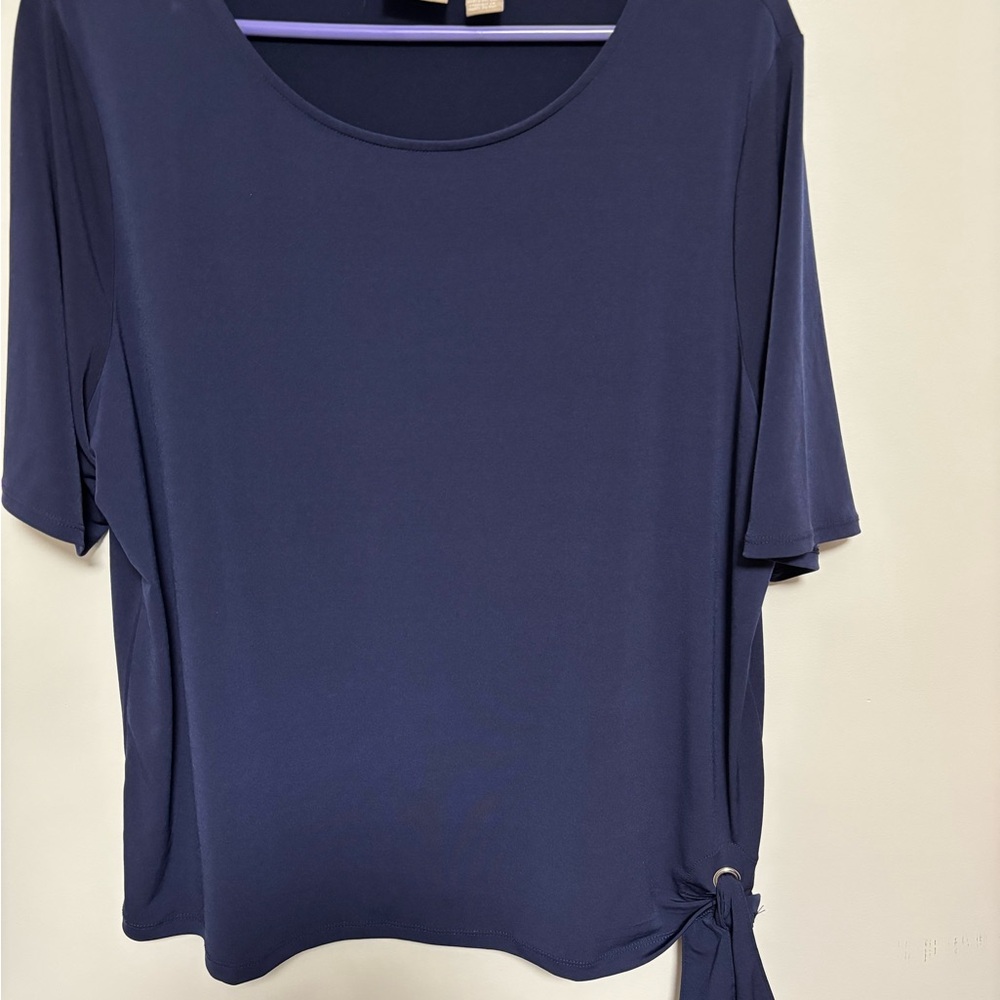 Elegant Navy Blue Women's Top